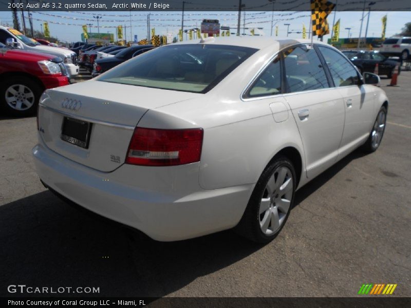 Arctic White / Beige 2005 Audi A6 3.2 quattro Sedan