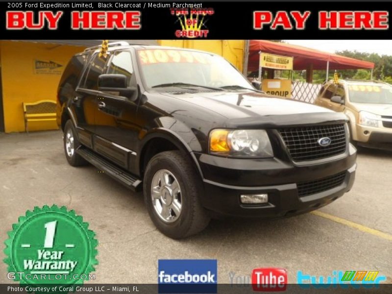 Black Clearcoat / Medium Parchment 2005 Ford Expedition Limited