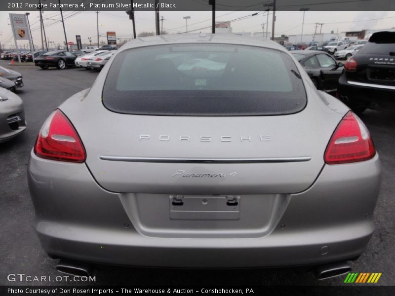 Platinum Silver Metallic / Black 2012 Porsche Panamera 4