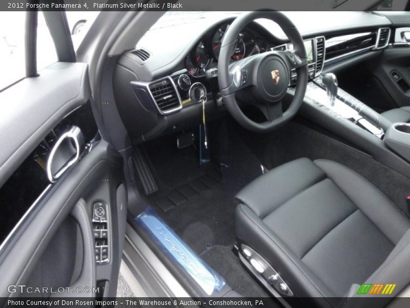 Platinum Silver Metallic / Black 2012 Porsche Panamera 4