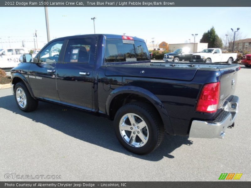 True Blue Pearl / Light Pebble Beige/Bark Brown 2012 Dodge Ram 1500 Laramie Crew Cab