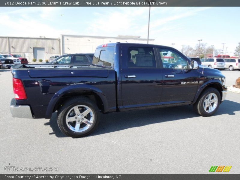 True Blue Pearl / Light Pebble Beige/Bark Brown 2012 Dodge Ram 1500 Laramie Crew Cab