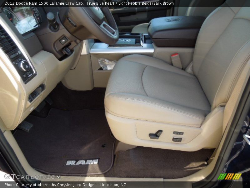 True Blue Pearl / Light Pebble Beige/Bark Brown 2012 Dodge Ram 1500 Laramie Crew Cab