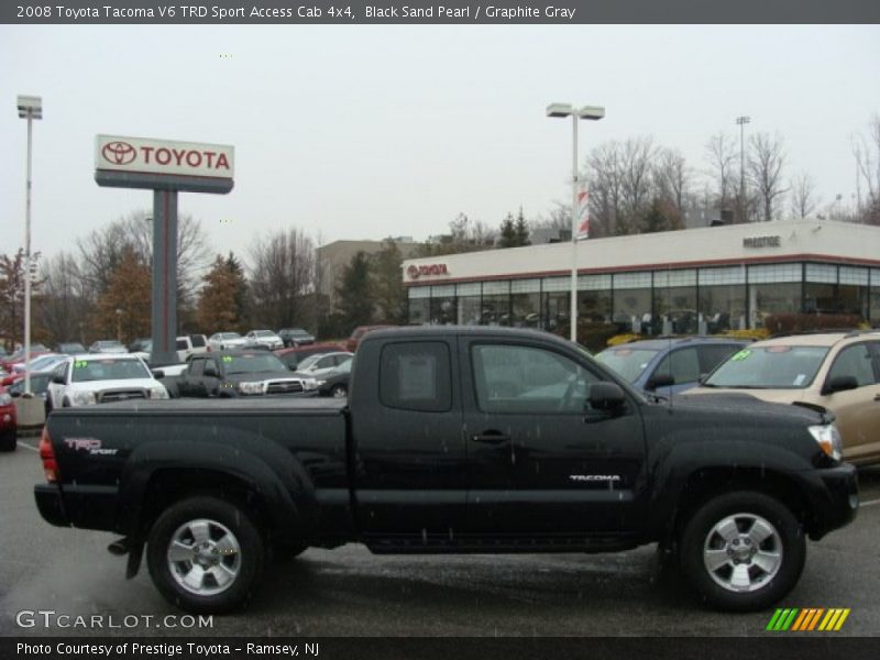 Black Sand Pearl / Graphite Gray 2008 Toyota Tacoma V6 TRD Sport Access Cab 4x4