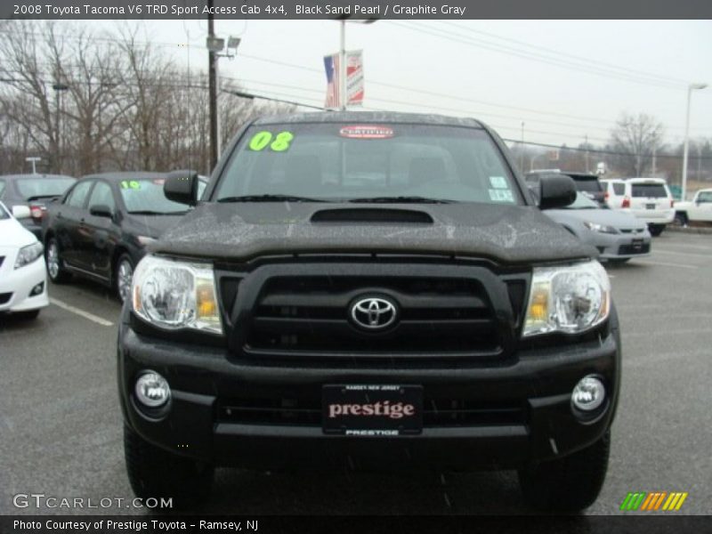 Black Sand Pearl / Graphite Gray 2008 Toyota Tacoma V6 TRD Sport Access Cab 4x4