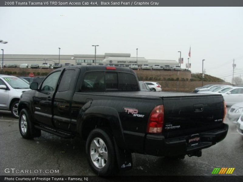 Black Sand Pearl / Graphite Gray 2008 Toyota Tacoma V6 TRD Sport Access Cab 4x4