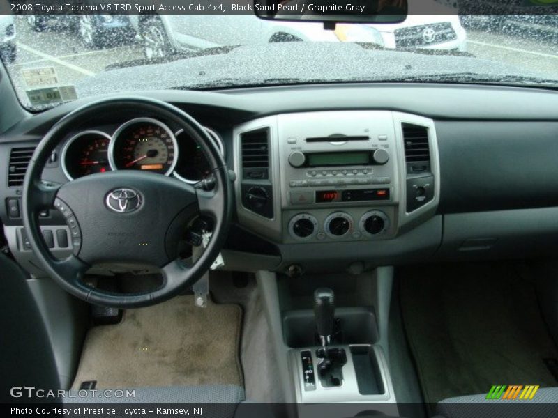 Black Sand Pearl / Graphite Gray 2008 Toyota Tacoma V6 TRD Sport Access Cab 4x4