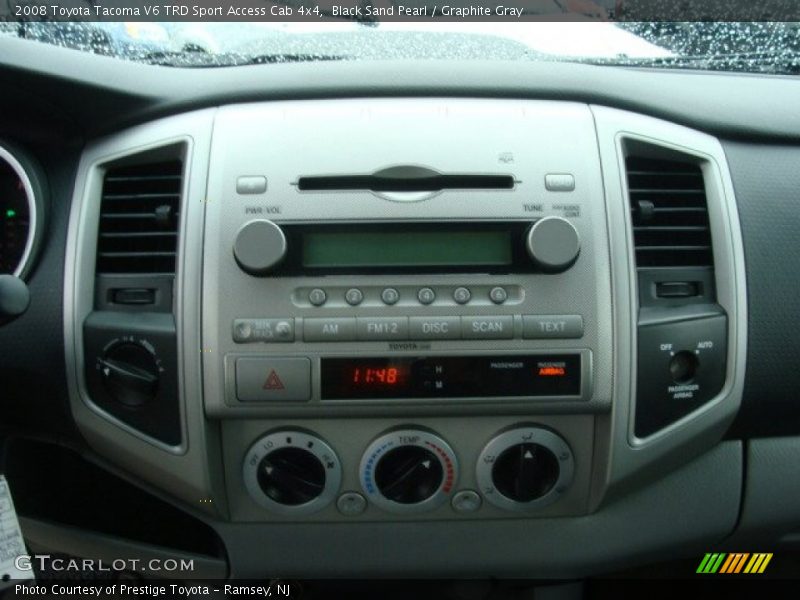 Black Sand Pearl / Graphite Gray 2008 Toyota Tacoma V6 TRD Sport Access Cab 4x4