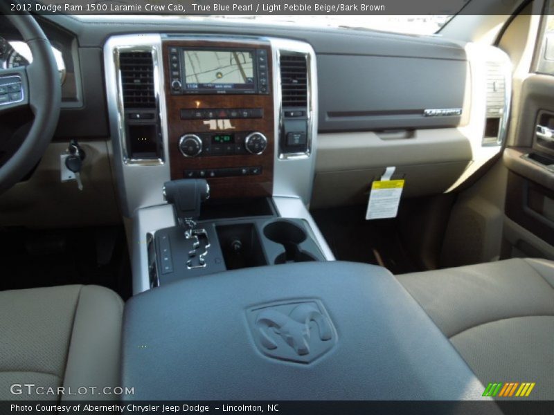True Blue Pearl / Light Pebble Beige/Bark Brown 2012 Dodge Ram 1500 Laramie Crew Cab