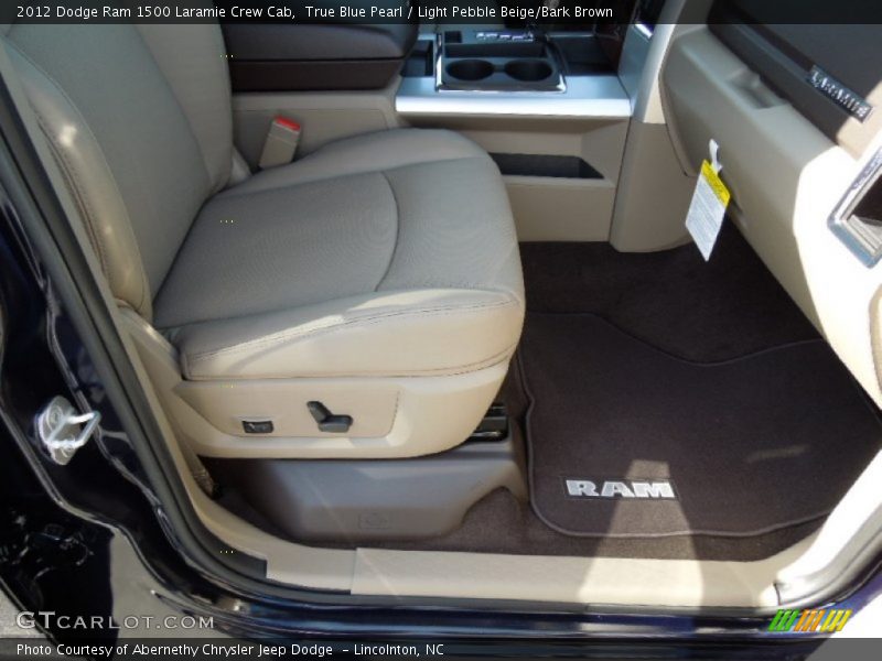 True Blue Pearl / Light Pebble Beige/Bark Brown 2012 Dodge Ram 1500 Laramie Crew Cab