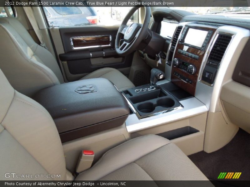 True Blue Pearl / Light Pebble Beige/Bark Brown 2012 Dodge Ram 1500 Laramie Crew Cab
