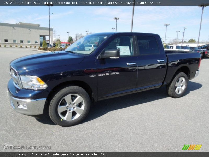 True Blue Pearl / Dark Slate Gray/Medium Graystone 2012 Dodge Ram 1500 Big Horn Crew Cab 4x4