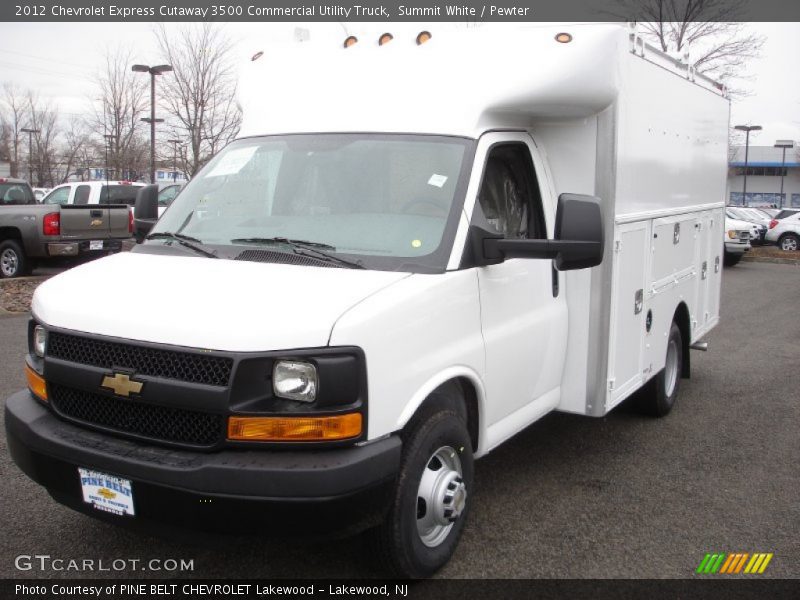 Summit White / Pewter 2012 Chevrolet Express Cutaway 3500 Commercial Utility Truck