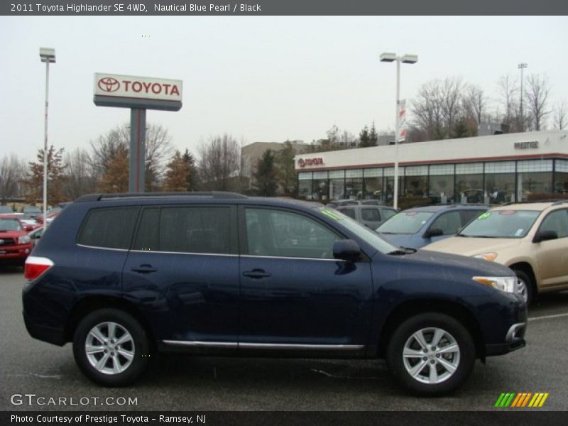 Nautical Blue Pearl / Black 2011 Toyota Highlander SE 4WD