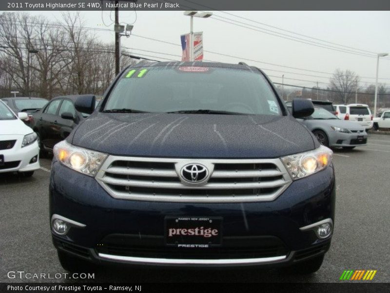 Nautical Blue Pearl / Black 2011 Toyota Highlander SE 4WD