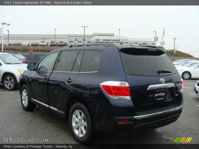 Nautical Blue Pearl / Black 2011 Toyota Highlander SE 4WD