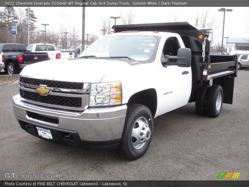 Summit White / Dark Titanium 2012 Chevrolet Silverado 3500HD WT Regular Cab 4x4 Dump Truck