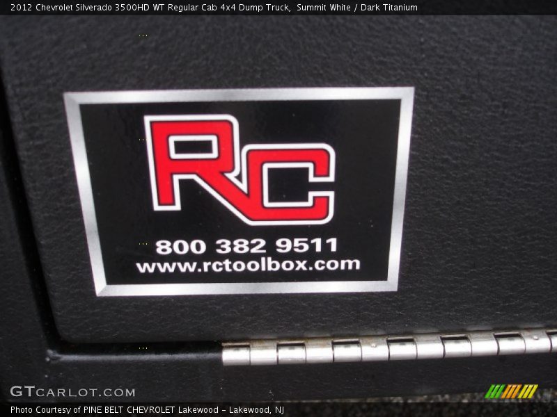 Summit White / Dark Titanium 2012 Chevrolet Silverado 3500HD WT Regular Cab 4x4 Dump Truck