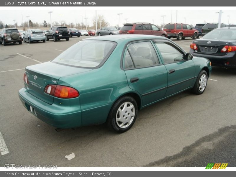 Green Pearl Metallic / Beige 1998 Toyota Corolla VE
