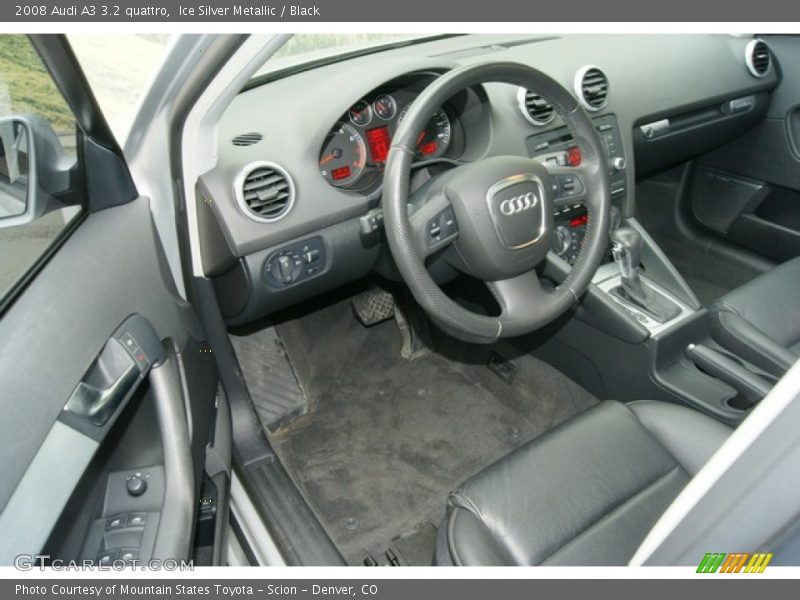 Ice Silver Metallic / Black 2008 Audi A3 3.2 quattro