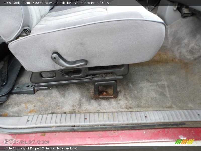 Claret Red Pearl / Gray 1996 Dodge Ram 1500 ST Extended Cab 4x4