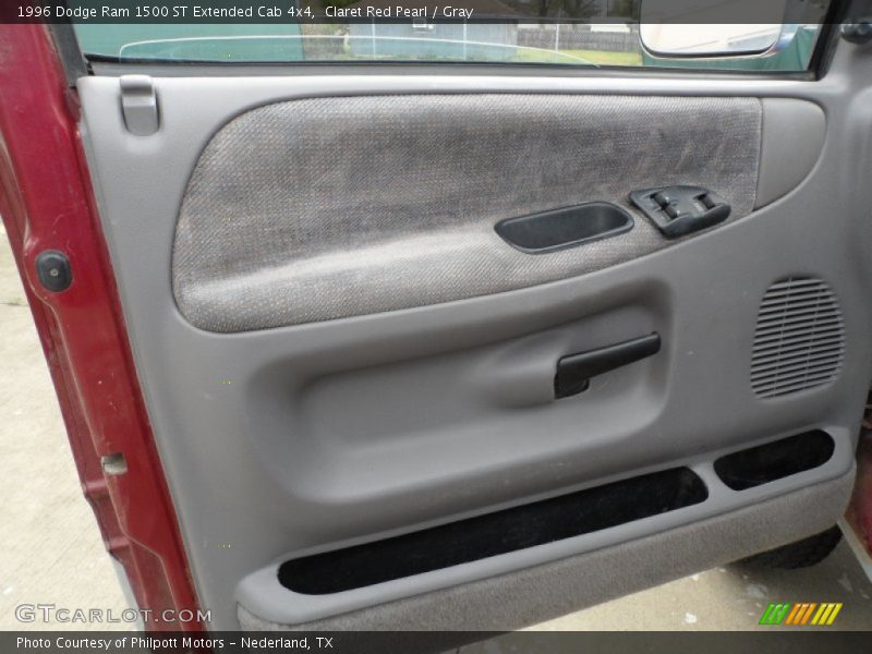 Claret Red Pearl / Gray 1996 Dodge Ram 1500 ST Extended Cab 4x4
