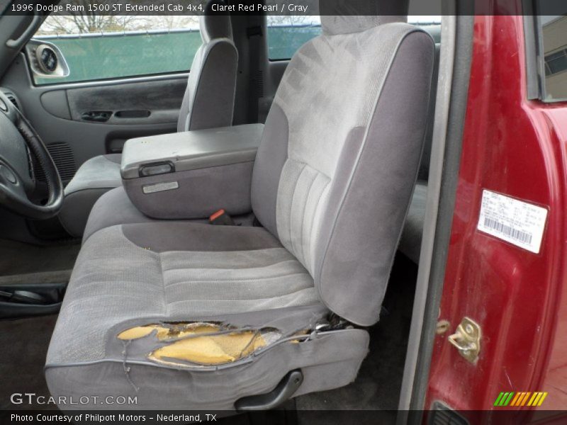 Claret Red Pearl / Gray 1996 Dodge Ram 1500 ST Extended Cab 4x4