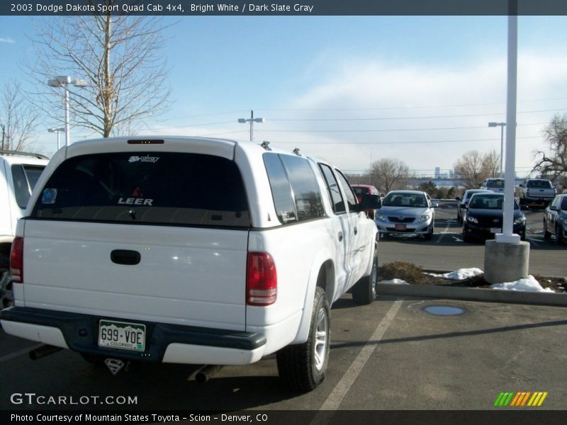 Bright White / Dark Slate Gray 2003 Dodge Dakota Sport Quad Cab 4x4