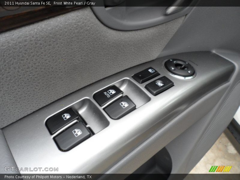 Frost White Pearl / Gray 2011 Hyundai Santa Fe SE