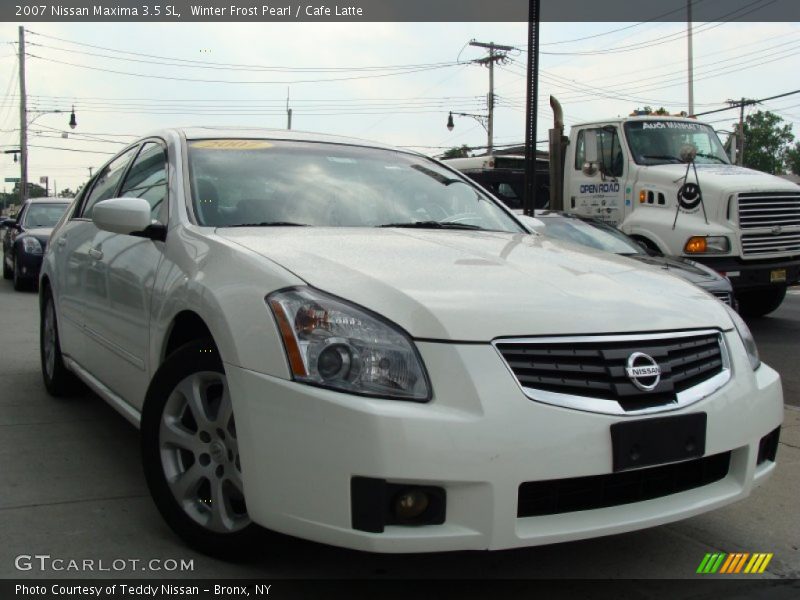 Winter Frost Pearl / Cafe Latte 2007 Nissan Maxima 3.5 SL