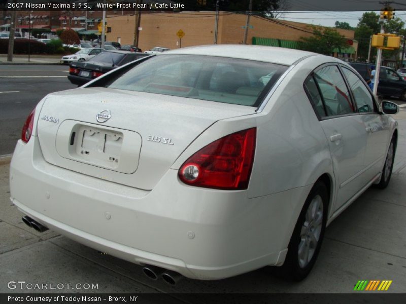Winter Frost Pearl / Cafe Latte 2007 Nissan Maxima 3.5 SL