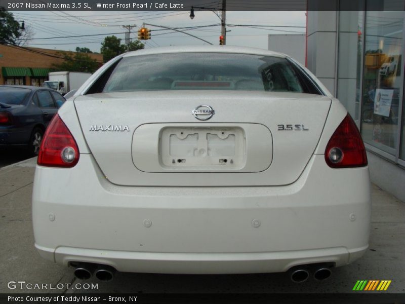Winter Frost Pearl / Cafe Latte 2007 Nissan Maxima 3.5 SL