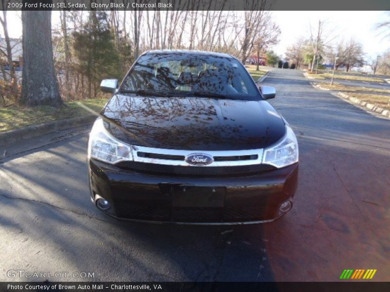 Ebony Black / Charcoal Black 2009 Ford Focus SEL Sedan