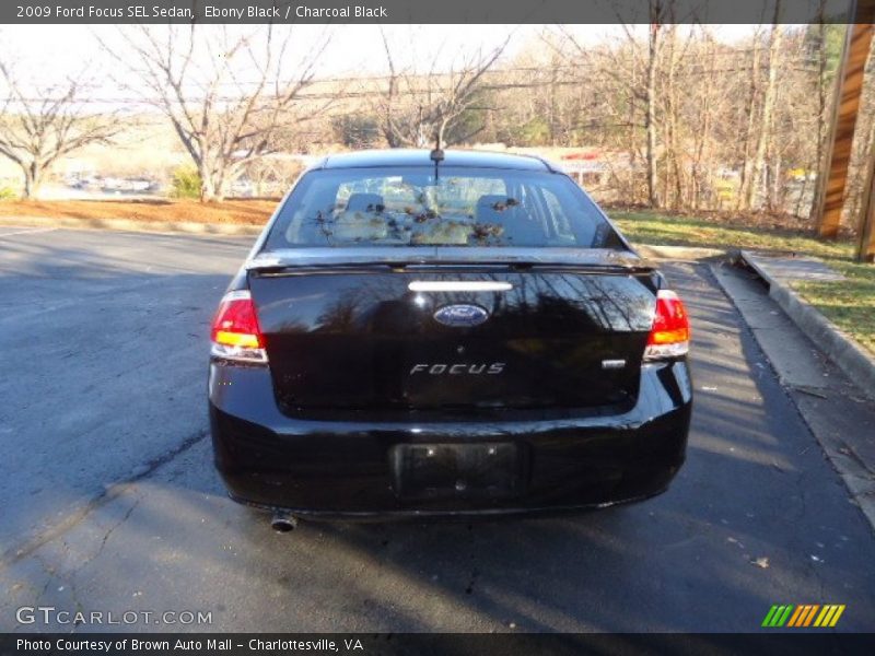 Ebony Black / Charcoal Black 2009 Ford Focus SEL Sedan