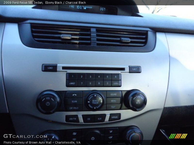 Ebony Black / Charcoal Black 2009 Ford Focus SEL Sedan