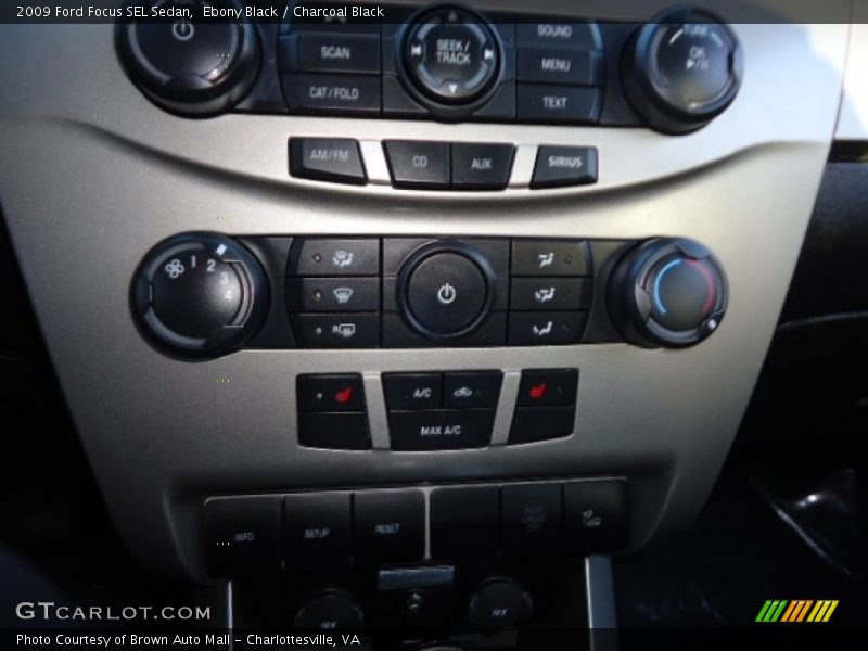 Ebony Black / Charcoal Black 2009 Ford Focus SEL Sedan