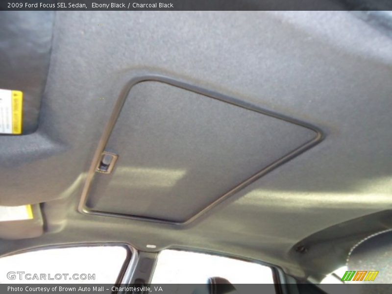 Ebony Black / Charcoal Black 2009 Ford Focus SEL Sedan