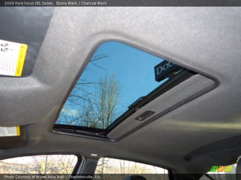 Ebony Black / Charcoal Black 2009 Ford Focus SEL Sedan