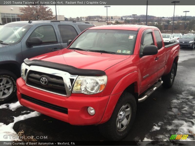 Radiant Red / Graphite Gray 2005 Toyota Tacoma V6 Access Cab 4x4