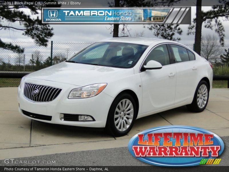 Summit White / Ebony 2011 Buick Regal CXL