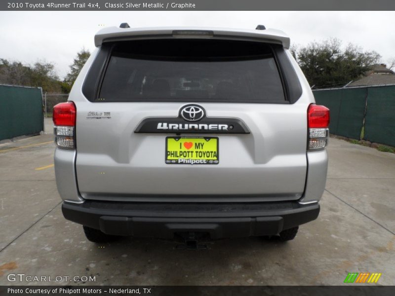 Classic Silver Metallic / Graphite 2010 Toyota 4Runner Trail 4x4