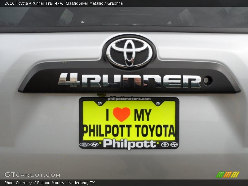 Classic Silver Metallic / Graphite 2010 Toyota 4Runner Trail 4x4