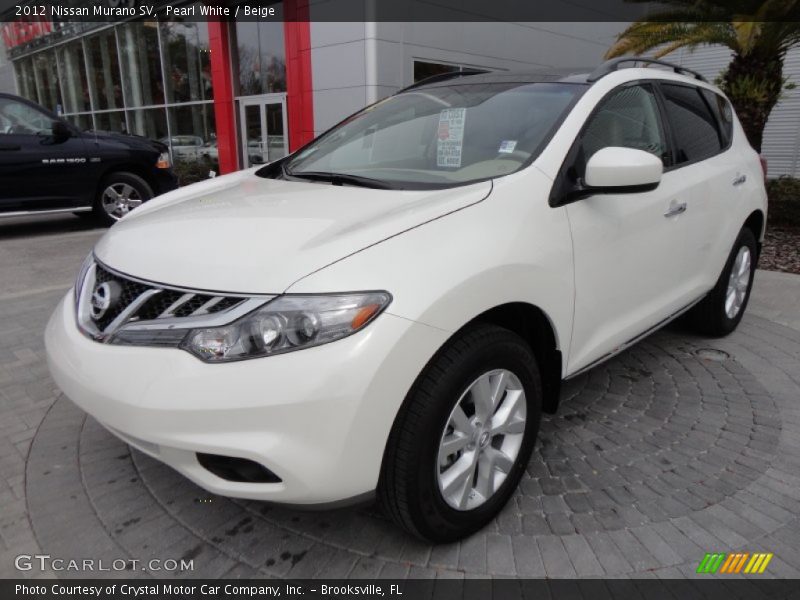 Pearl White / Beige 2012 Nissan Murano SV
