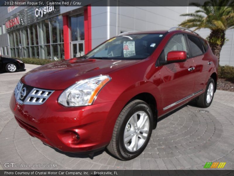 Cayenne Red / Gray 2012 Nissan Rogue SV