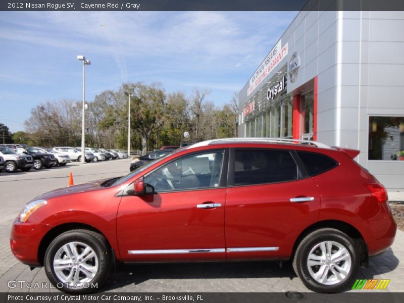Cayenne Red / Gray 2012 Nissan Rogue SV