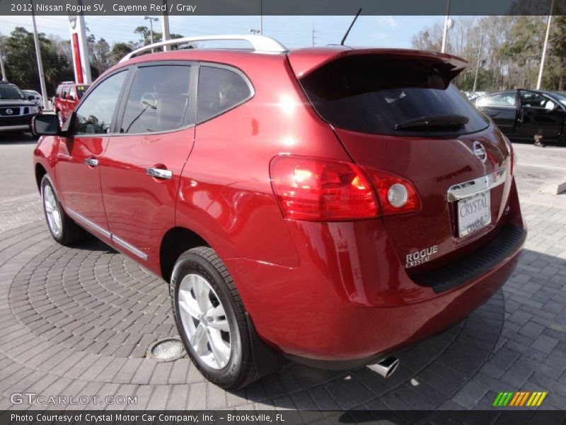 Cayenne Red / Gray 2012 Nissan Rogue SV