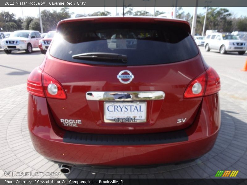 Cayenne Red / Gray 2012 Nissan Rogue SV
