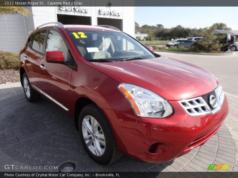 Cayenne Red / Gray 2012 Nissan Rogue SV
