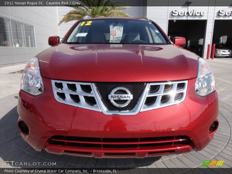 Cayenne Red / Gray 2012 Nissan Rogue SV