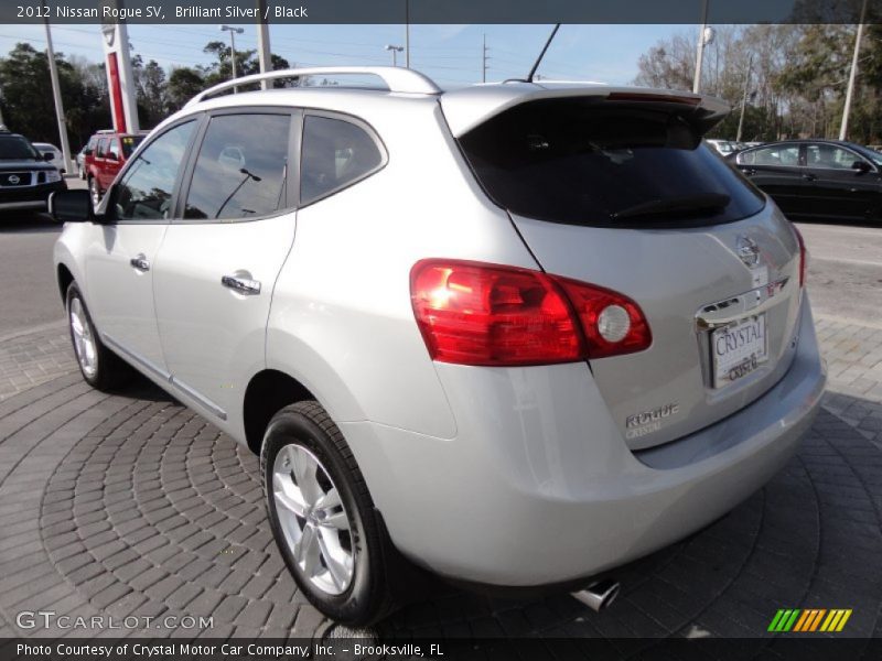 Brilliant Silver / Black 2012 Nissan Rogue SV